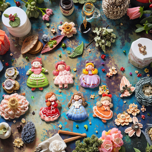 Cô Gái Dễ Thương Nhựa Thủ Công Mỹ Nghệ 1 "Inch Flatback Pendent Cho Điện Thoại Giày Kẹp Tóc Đồ Trang Sức Cho Máy Bán Hàng Tự Động Đồ Chơi - Product Image 1