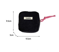 Mini pochette de maquillage en velours côtelé personnalisée en usine sac de rangement de maquillage de voyage personnalisé avec grand sac à main de rangement pour serviettes à glissière