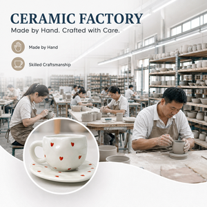 Factory Hot Selling 300ML Handmade Painting Ceramic Mug Ceramic Coffee <b>Cup</b> <b>Set</b> Irregular <b>Cup</b> With Plate for Gife - Product Image 5