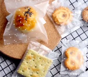 <b>Plastic</b> <b>Packaging</b> Bags White Bow-shaped Mooncake <b>Packaging</b> Bags, Semi-transparent Frosted Baking Bags in Stocks - Product Image 6