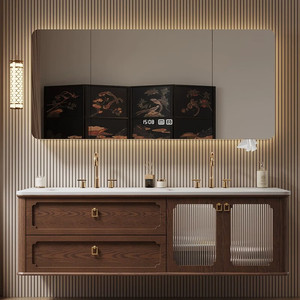 Medieval style bathroom cabinet slate ceramic seamless integrated basin wash basin wash basin cabinet - Product Image 1