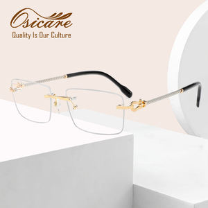 16082高級ブランドレンズデザイナーGafas新作アイグラス<span class=keywords><strong>2026</strong></span>眼鏡レンズレンズリムレスIPチタンルネット男性眼鏡フレーム - Product Image 1