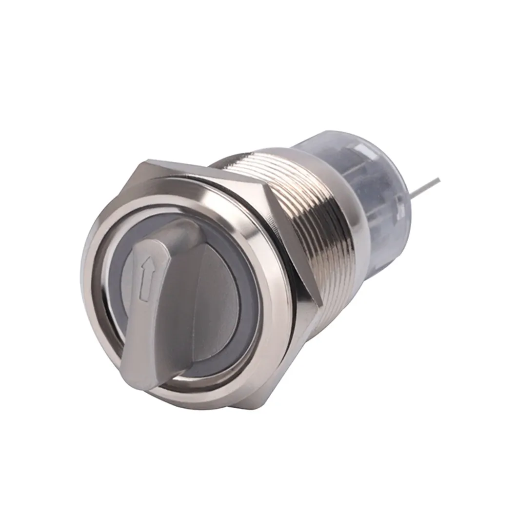 Interruptor de 2 o 3 posiciones Selector de llave Interruptor pulsador LED NO + NC