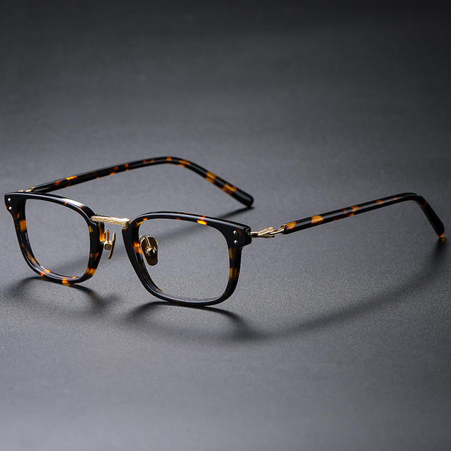 GMS820 Shenzhen Factory Spot Pure Titanium Plate Glasses Frame Men'S and Women'S Optical Glasses