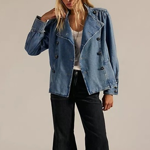 Fabricant de vêtements 2025, jeans en denim de haute qualité pour femmes, vestes en denim tendance, manteaux en denim pour femmes - Product Image 2