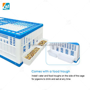 YYB Prix d'Usine <span class=keywords><strong>Cage</strong></span> de Transport pour Oiseaux en Plastique Durable, Portable, pour Pigeons de Course, avec Mangeoire et Abreuvoir - Product Image 5