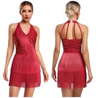 Combinaison de danse pour femmes Body de danse à franges Robe de justaucorps pour Latin Tango Salsa Jazz Dance Stage Performances Competitions