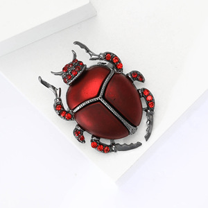 Novos Broches Criativos de Liga Esmaltada com Insetos e Animais, Acessório de Moda para Ternos Masculinos, Broches de Besouro com Strass para Joias Femininas - Product Image 4