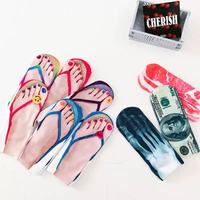 Chaussettes en gros pour impression 3D, chaussettes de cheville amusantes, pantoufles imprimées vives, chaussettes quotidiennes pour hommes et femmes