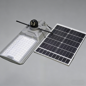 Lampione Solare con Pannello Solare 6V 42W, Batteria Integrata da 40Ah, Telecamera 4G AOV, 1 Lente per Esterni e Visione Notturna a Colori - Product Image 4