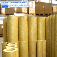 Isolation de tuyaux en laine de roche, densité 80 kg/m³, sections de laine minérale sur mesure, emballage OEM pour distributeurs importateurs