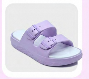 Sandali Eva a Doppia Cinghia Comodi 27 Estivi Open Toe Tinta Unita con Fibbia Decorativa Suola in EVA Scarpe Casual da Uomo - Product Image 4