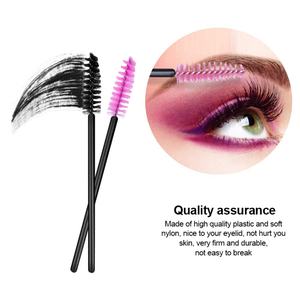 Mascara en gros Pinky Leem, brosses pour les yeux, porte-clés pour les cils, poignée transparente écologique, noir rose, baguettes à mascara en silicone réutilisables - Product Image 6