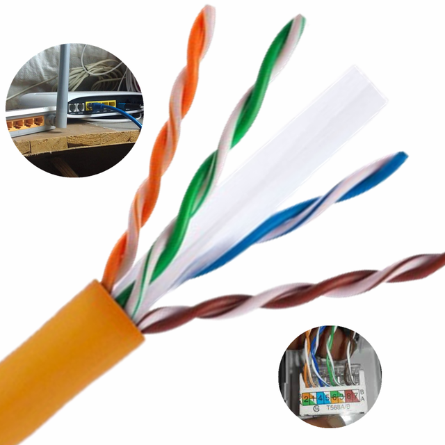 Hangzhou RightAngle CAT6 Solid UTP Plenum Ethernet Cable 8 Conductors for CE Certified PE LSZH PVC Jacket 1000ft Bulk for Libya