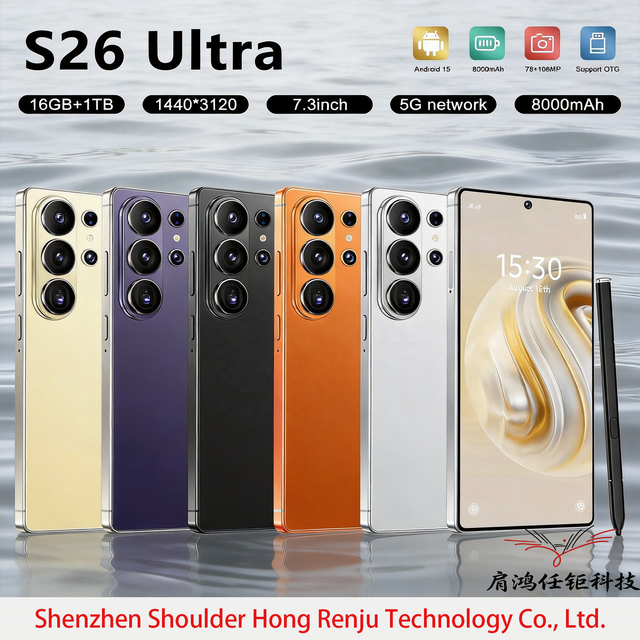 Factory S26 Ultra Smartphone with Pen | 16GB+1TB Storage | 5G Network, High-Definition & Global Support 8000mAh 144HZ Deca Core