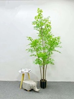 Vente en gros d'arbre artificiel nandina décoratif toucher naturel arbre en plastique verdure plante artificielle bonsaï