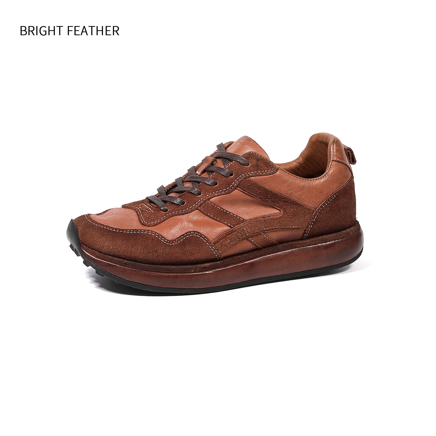 Japanese Retro-style German Training Shoes Men Genuine Leather