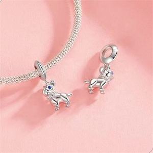 Custom Animal 925 Silver 3d Bulk Crafting Accessories <strong>Charm</strong> Keychain Diy Bracelet Cute Enamel Jewellery <strong>Dog</strong> Fine Pendants <strong>Charms</strong> - Product Image 2