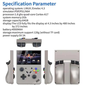 Consola de Juegos Portátil M18 con Pantalla HD de 4.3 Pulgadas, RK3566, 25 Emuladores (PSP, PS1, N64, MAME), Joysticks 3D Dobles, Batería de 4000mAh, Reproductor Retro - Product Image 4