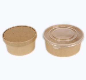 OEM hỗ trợ vòng giấy salad Bowl bao bì compostable dùng một lần kraft giấy súp cup với nắp - Product Image 4