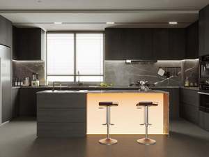 Meubles de cuisine sur mesure en bois massif de style moderne et luxueux, écologiques, de haute qualité, armoires de cuisine modulaires, îlot de cuisine - Product Image 4