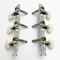 2R2L Short Tail Hole Open Ukulele Tuning Pegs Type for Small 4-string Ukuleles Exquisite Ukulele Accessories Plum Blossom