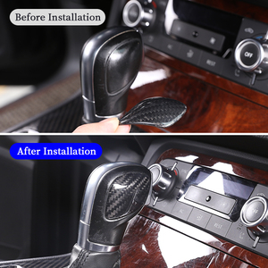 Copertura Decorativa per Pomello del Cambio in Vera Fibra di Carbonio per <span class=keywords><strong>Volkswagen</strong></span> Polo Golf <span class=keywords><strong>T</strong></span>-<span class=keywords><strong>ROC</strong></span> Jetta Passat Touareg <span class=keywords><strong>Accessori</strong></span> Interni - Product Image 2