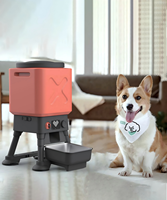 Distributeur automatique de nourriture pour animaux USMILEPET avec caméra, 14L, distributeur de nourriture pour chats programmable, bol en acier inoxydable, contrôle par application