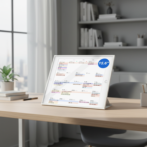 Calendrier familial électronique 15,6 pouces, tableau des tâches et liste de choses à faire numérique, calendrier familial numérique intelligent mural - Product Image 1