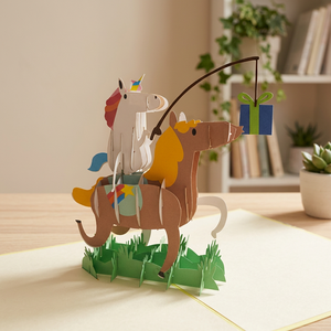 El Más Vendido: Arte de Papel 3D Pop Personalizado de Pony para Cumpleaños, Hecho a Mano en Vietnam, Estilo Romántico, Imitación Antigua, Decoración del Hogar - Product Image 1