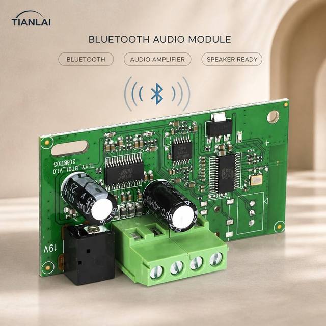 Bluetooth 5.0 Audio Module With Digital Power Amplifier Board 2x20W Speaker Terminal for Speaker System Retrofit Kit DIY Use