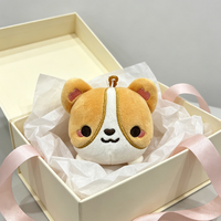 Porte-clés en peluche chien Corgi 10 cm personnalisé OEM, jouet en peluche Kawaii brodé, cadeau promotionnel