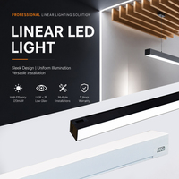 Lumière linéaire LED à haut rendement lumineux 120 lm/W, indice de protection IP20, garantie de 3 ans, raccordable en continu, rotative à 270 degrés, lampe suspendue pour bureau et magasin