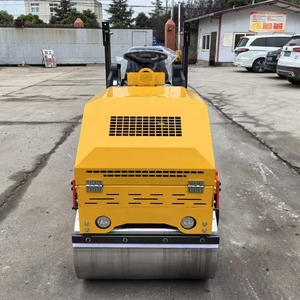 Профессиональный, заводская цена, 1000 кг, 1 тонный дизельный двигатель, мини-уплотнитель, дорожный каток, небольшой аттракцион, Вибрационный дорожный каток для продажи - Product Image 5