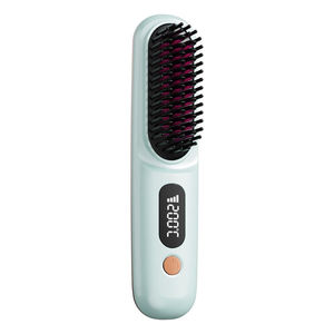 Cepillo Alisador de Cabello Inalámbrico Popular al por Mayor con Pantalla LED, Fuente de Alimentación USB, Temperatura Ajustable, para Uso Doméstico y Hotelero - Product Image 3