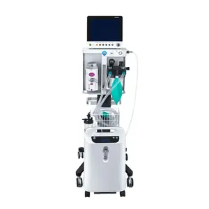 İki buharlaştırıcı ile tıbbi ekipman hastane ICU veteriner anestezi makinesi taşınabilir anestezi makinesi