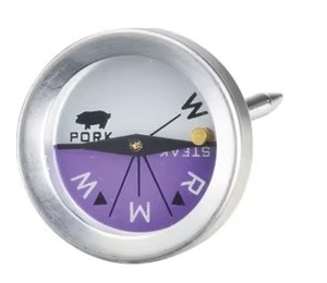 Thermomètre à cadran rond miniature pour viande (<span class=keywords><strong>agneau</strong></span>, porc, bœuf, poulet) – Étanche, sans électricité, en acier inoxydable – NOUVEAUTÉ 2025 – VENTE CHAUDE - Product Image 3