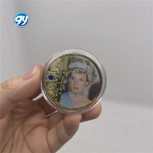 Custom Made UK Lady <strong>Diana</strong> Princess Metal Stamping Coin Gold Plated Commemorative Coin - Product Image 3