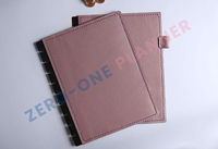 Personnalisé A4 A5 A6 A7 Premium Tableau de Bord Disque Pu Cuir Galet Saffiano Planificateur Notebook Budget Classeur Portefeuille Ensembles