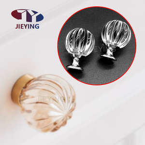 درج خزانة jiying مقبض باب فتحة واحدة شفافة الاكريليك الكريستال سحب الأثاث - Product Image 6