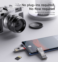 GS21 YESIDO 2 en 1 Adaptador Multifunción USB 2.0 Tipo-C a USB y Lector de Tarjetas OTG para Tarjetas TF