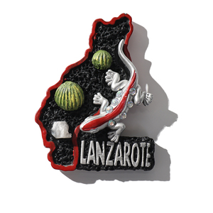 Aimant De Réfrigérateur Lanzarote Espagne Souvenir Collection Cadeau Maison & Cuisine Décoration Magnétique Autocollant De Réfrigérateur Lanzarote