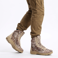 Botas de Selva de Caña Alta con Estampado de Camuflaje Python para Hombre, para Senderismo y Caza al Aire Libre, OEM ODM Personalizado, ISO CE