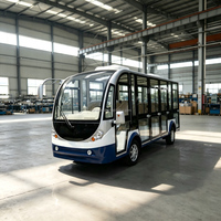 Bus électrique de tourisme Renqi toutes saisons, résistant à la pluie et au froid, portes vitrées, batterie 72V 150AH, autonomie 90-100KM pour sites touristiques