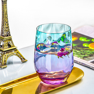 Style <span class=keywords><strong>scandinave</strong></span> verre à ondulation de l'eau tasse à <span class=keywords><strong>Cocktail</strong></span> créatif dégradé couleur ménage cristal verre vin rouge pour flûtes à Champagne - Product Image 4