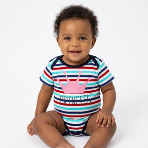Alibaba Compras en Línea, Diseño de Ropa para Bebés, Mono con Capucha Vintage Transpirable, Estampado de Animales, Algodón Orgánico de Bambú - Product Image 1