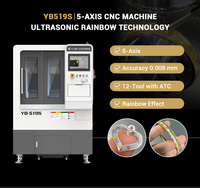 Machine de gravure de bijoux CNC à haute précision 5 axes ultrasonique en or 22K 14K et argent, avec fraisage 3D automatique pour courbes