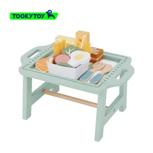 CutieJoy Cooking Kitchen Set For Kids - Cutting Fruits And Vegetables Pretend Play Breakfast Set Toy
