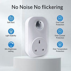 <span class=keywords><strong>Variateur</strong></span> de lumière Bilihondim UK Triac à commande rotative, Plug and Play, 200W, contrôle sans fil, 1 canal, 1A, pour lampe de bureau et lampe sur pied - Product Image 2