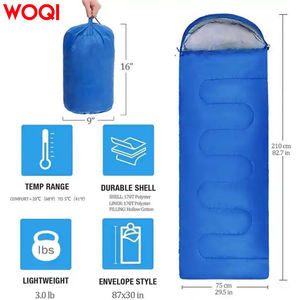 Woqi ถุงนอนกันน้ำน้ำหนักเบา3ฤดูอากาศนอนหลับกระเป๋าไมโครไฟเบอร์ที่เต็มไปด้วย5-20องศาสำหรับกระเป๋าเป้สะพายหลัง - Product Image 3